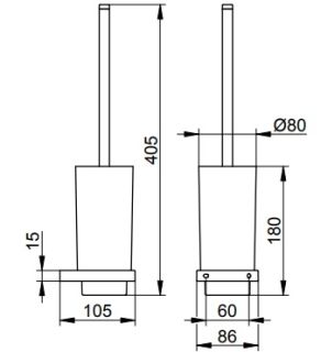 Ершик для унитаза Keuco Edition 11164299000 красное золото шлифованное